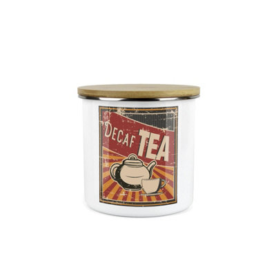 Purely HomeRetro Decaf Tea CanisterKitchen Storage Jar (Medium) from B&Q