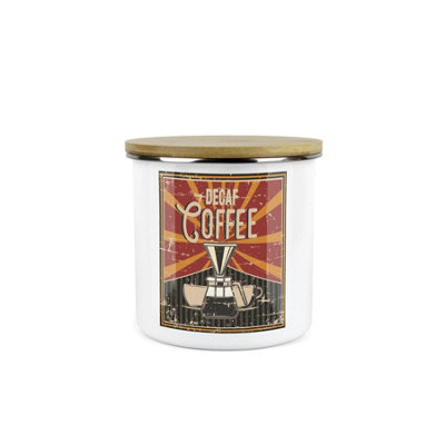 Purely HomeRetroDecaf Coffee CanisterKitchen Storage Jar (Medium) from B&Q