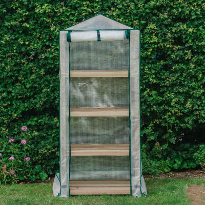 Marshalls Garden Grow It Premium 4 Tier Wooden Growhouse For Patios And Seedlings from B&Q