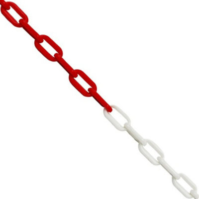 Vigil 5 Metre Plastic Barrier ChainRed & White from B&Q