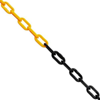 Vigil 5 Metre Plastic Barrier ChainYellow & Black from B&Q