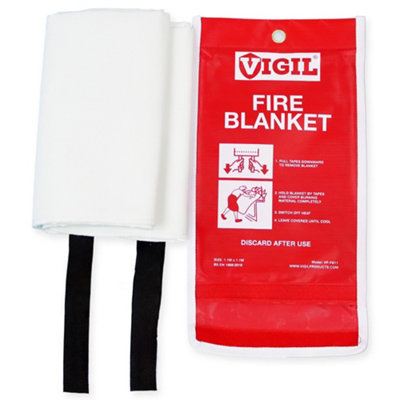 Vigil Fire Blanket (1.1M X 1.1M)Fibreglass Blanket For Kitchen & Home Emergency from B&Q