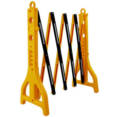 Vigil Expandable Plastic Safety Barrier2.5 Metre Concertina StyleYellow & Black from B&Q
