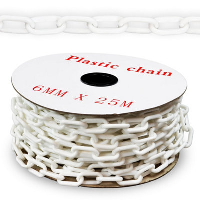 Vigil 25 Metre Plastic Barrier ChainWhite from B&Q