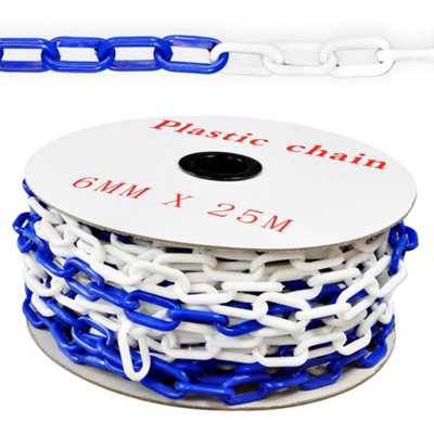 Vigil 25 Metre Plastic Barrier ChainBlue & White from B&Q