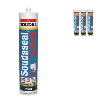 Soudal Soudaseal 215 Lm Sws Sealant (3 Pack)Anthracite Grey from B&Q