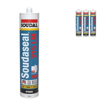 Soudal Soudaseal 215 Lm Sws Sealant (3 Pack)Black from B&Q