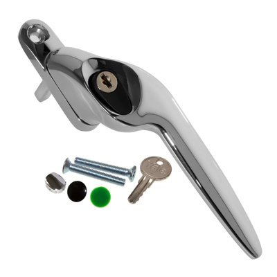 Yale Quartus Cranked Window HandleChromeRight40mm from B&Q
