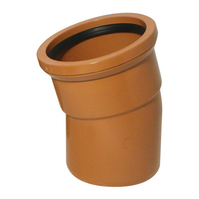 Kayflow (Ug28) Underground Drainage15 Deg Bend (Single Socket) from B&Q