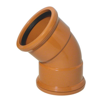 Kayflow (Ug16) Underground Drainage45 Deg Bend (Double Socket) from B&Q