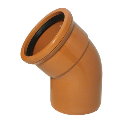 Kayflow (Ug24) Underground Drainage45 Deg Bend (Single Socket) from B&Q