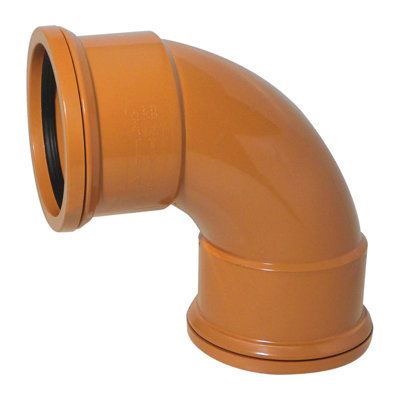 Kayflow (Ug14) Underground Drainage90 Deg Bend (Double Socket) from B&Q