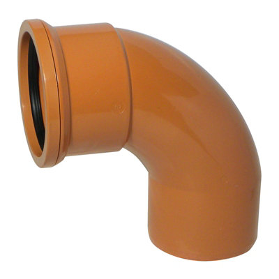 Kayflow (Ug22) Underground Drainage90 Deg Bend (Single Socket) from B&Q
