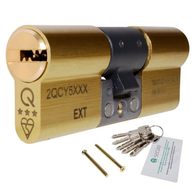 B&Q -  Orion 3 Star Euro Cylinder55/35 (90mm)Brass