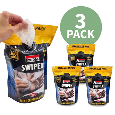 300 X Soudal Swipex Cleaning Wipes (3 Pack) from B&Q