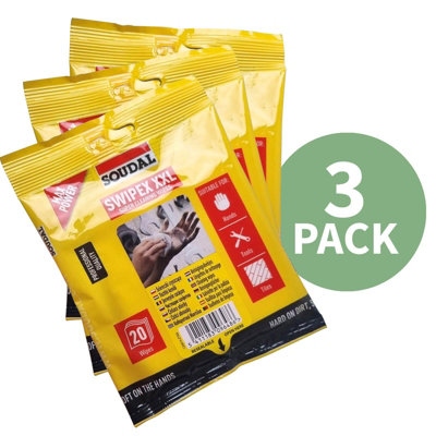 20 X Soudal Swipex Cleaning Wipes (3 Pack) from B&Q