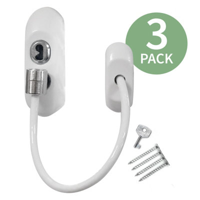 Trumax Key-Locking Cable Restrictor (3 Pack)White from B&Q