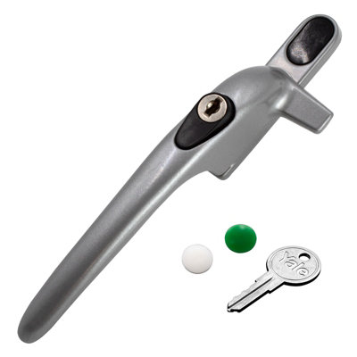 B&Q -  Virage Cockspur Window HandleSilverLeft9mm