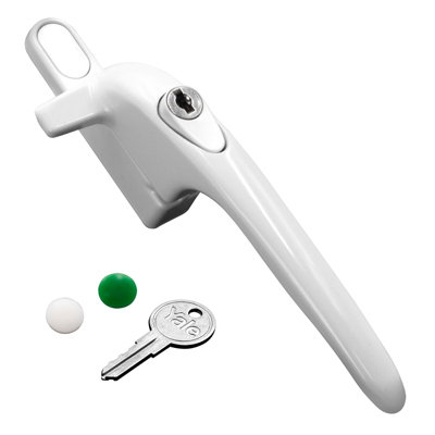 B&Q -  Virage Cockspur Window HandleWhiteRight21mm