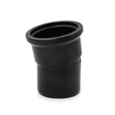 Kayflow 110mm Soil (S10)15 Deg Bend (Single Socket)Black from B&Q