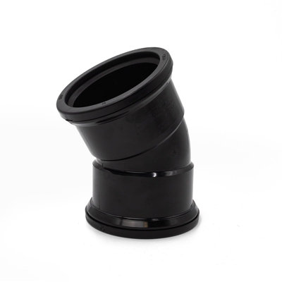 Kayflow 110mm Soil (S5)30 Deg Bend (Double Socket)Black from B&Q