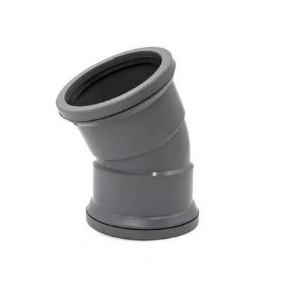 Kayflow 110mm Soil (S5)30 Deg Bend (Double Socket)Grey from B&Q