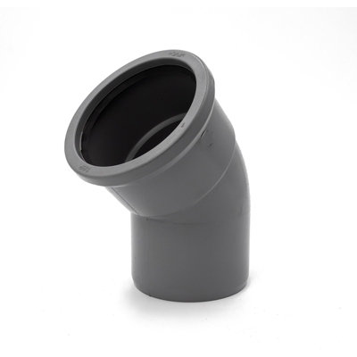 Kayflow 110mm Soil (S8)45 Deg Bend (Single Socket)Grey from B&Q
