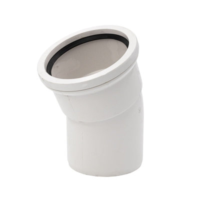 Kayflow 110mm Soil (S9)30 Deg Bend (Single Socket)White from B&Q