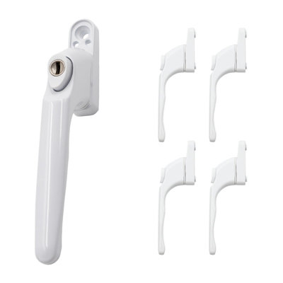 Window Ware Universal Espag Inline Window HandleWhite (5 Pack) from B&Q