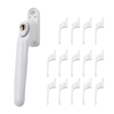 Window Ware Universal Espag Inline Window HandleWhite (15 Pack) from B&Q