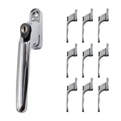 Window Ware Universal Espag Inline Window HandlePolished Chrome (10 Pack) from B&Q