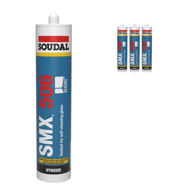 Soudal Smx 506 Self-Cleaning Glass Sealant (3 Pack)White