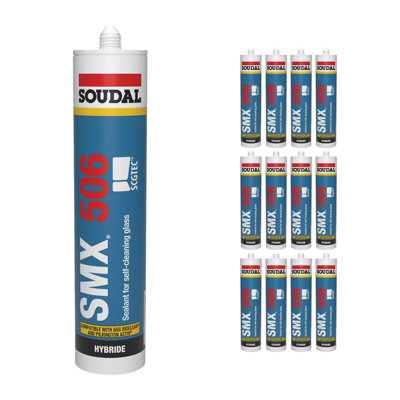 Soudal Smx 506 Self-Cleaning Glass Sealant (12 Pack)White