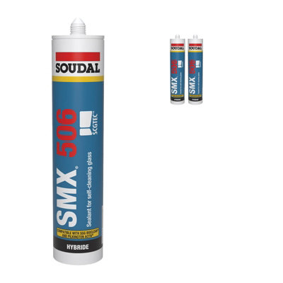 Soudal Smx 506 Self-Cleaning Glass Sealant (2 Pack)Black