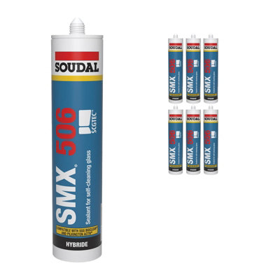 Soudal Smx 506 Self-Cleaning Glass Sealant (6 Pack)Black
