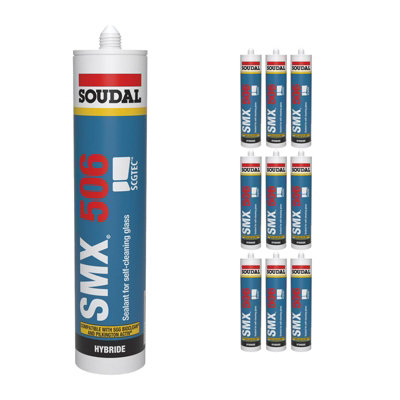 Soudal Smx 506 Self-Cleaning Glass Sealant (9 Pack)Black