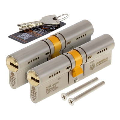 Cerberus Ts007 3-Star Keyed-Alike Euro Cylinder Ssd Door Lock50/50 (100mm) from B&Q