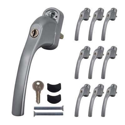 Greenteq Alpha Tilt & Turn Window Handle (10 Pack)Satin Chrome from B&Q