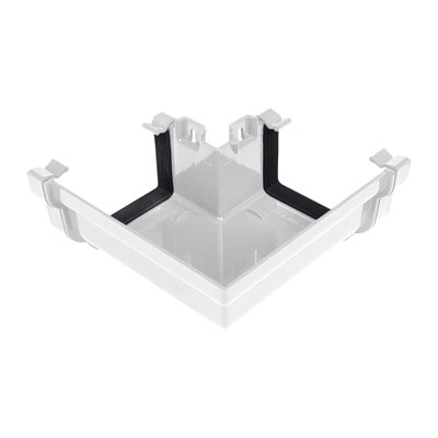 Kayflow Ogee Gutter External 90 Degree CornerWhite from B&Q
