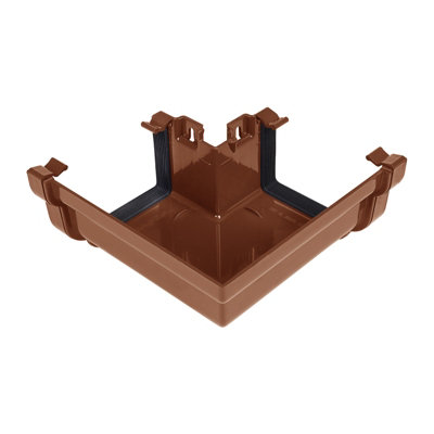 Kayflow Ogee Gutter External 90 Degree CornerBrown from B&Q
