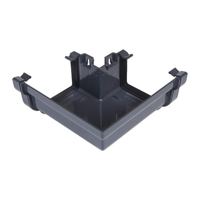 Kayflow Ogee Gutter External 90 Degree CornerAnthracite Grey from B&Q
