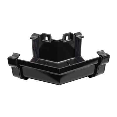 Kayflow Ogee Gutter External 135 Degree CornerBlack from B&Q