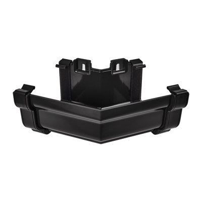 Kayflow Ogee Gutter External 150 Degree CornerBlack from B&Q