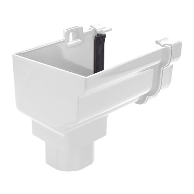 Kayflow Ogee Gutter Stopend Outlet (Left)White from B&Q