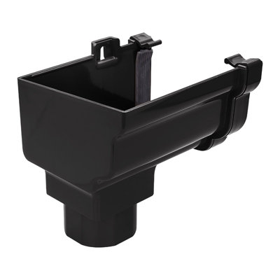 Kayflow Ogee Gutter Stopend Outlet (Left)Black from B&Q
