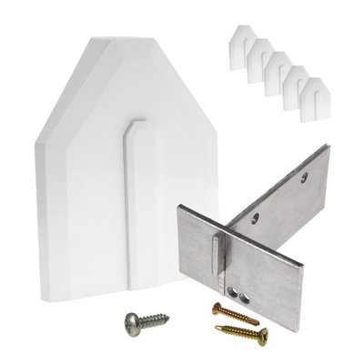TruMax Side-Fix End Cap Replacement Kit (5 Pack)White from B&Q