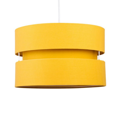 First Choice Lighting Ochre Layered Easy Fit Drum Light Shade from B&Q