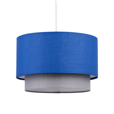 First Choice Lighting Blue & Grey 2 Tier Light Shade from B&Q