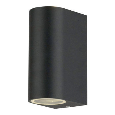 First Choice Lighting Drayton Black Outdoor Twin Wall Light from B&Q