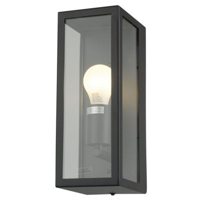 First Choice Lighting Montrose Black Outdoor Wall Light from B&Q